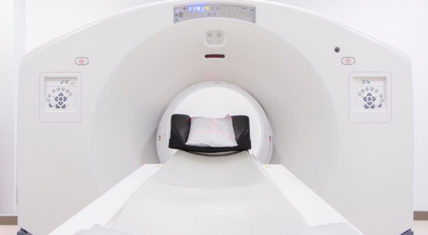 tomography cancer treatment machine in hospital / nuclear medicine